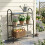 Supporto per piante - CIPACHO - 3 livelli - Metallo - Design a scrollwork - Nero 1