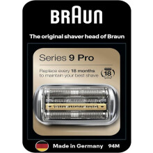 Cabezal de Afeitar Eléctrico - Braun - Serie 9 Pro - Compatible 94M - Lavable - Funcionamiento inalámbrico