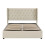 Letto imbottito - Forma orecchio - 140x200 cm - Velluto beige - Rete a doghe 3
