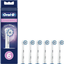 Sensitive Clean Ersatzbürsten (Packung mit 6) für elektrische Zahnbürste bis zu 100 % Plaqueentfernung
