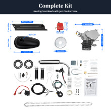 Kit moteur essence 100cc 2 temps pour vélo, système de refroidissement par air, 33 dents