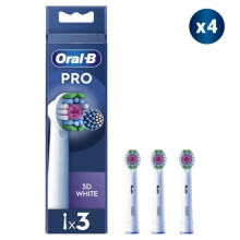 Oral-B Pro 3D White - 12 Borstels - Hoogwaardige borstels voor een effectieve tandenbleking