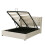 Letto imbottito - Forma orecchio - 140x200 cm - Velluto beige - Rete a doghe 4