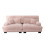 Canapé d'angle 2 places Cloud en chenille rose, structure bois massif, confort moelleux, modulable 4