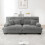 Canapé d'angle Cloud 2 places en chenille gris - structure bois massif, 220x77x81 cm, modulable 1