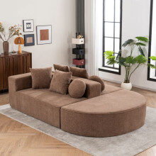 Canapé - CIPACHO - Nuage - Modulaire - Revêtement chenille - Brun
