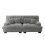 Canapé d'angle Cloud 2 places en chenille gris - structure bois massif, 220x77x81 cm, modulable 4