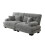 Canapé d'angle Cloud 2 places en chenille gris - structure bois massif, 220x77x81 cm, modulable 5