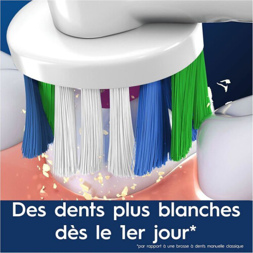 Escovas para escova de dentes - MARCA GENÉRICA - Pro 3D White - Pacote 8 - Branco - Compatível com Oral-B 2