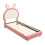 Lit - Lit simple 90x200cm - Tête de lit forme lapin - LED intégrée - PU rose/blanc 6