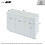 Buffet blanc laqué 120 x 40 x 75 cm, 3 portes, LED intégrées (télécommande &amp; Bluetooth), capacité 60 kg 4