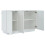 Buffet blanc laqué 120 x 40 x 75 cm, 3 portes, LED intégrées (télécommande &amp; Bluetooth), capacité 60 kg 6