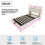 Cama infantil estofada 90x200 bege com luzes LED que mudam, tomada USB e cabeceira rebatível. 4