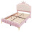 Cama princesa capitonê 140x200 com estrado de ripas e LED rosa – sem colchão 5