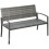 Banc de jardin - 2 places - Aspect rotin - Structure acier - Gris 4
