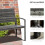 Banc de jardin - 2 places - Aspect rotin - Structure acier - Gris 5