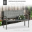 Banc de jardin - 2 places - Aspect rotin - Structure acier - Gris 2