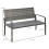 Banc de jardin - 2 places - Aspect rotin - Structure acier - Gris 3