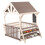 Kinderküche - Haus - Wasserdichtes Dach - Holz - Grau 4