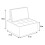 Sofá 1 lugar modulável em linho bege – 81x81x80 cm, compacto para quarto e sala 4