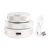 Volume Control Knob 2.4G USB C Wired Multimedia Controller Knob with RGB Light for Phone Tablet PC