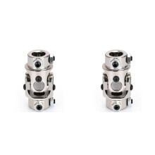 2st 3/4 Tum DD X 3/4 TumDD Nickelpläterad Enkel Styraxel Universal U-Led 83 mm (3-1/4 Tum) Arbetsvinkel 35 Grader Bildel
