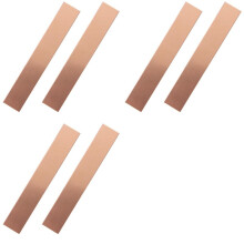 Pure Copper Anode 6 Pcs, 6 X 1 X 0.04 Inch (19 GA) 99.95% High Purity Copper Electrode Strips Pure Copper Shee