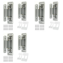 Hidden Door Hinges,6Packs Adjustable Hidden Door Hinges,110Lbs Load-Bearing,Heavy Duty Concealed Hinges for Secret Door