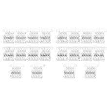 100 PCS ,Sign Holder Clamp Clear, Price Sign Clip Rotatable Food Signs Holder Stand, Double Display Tag Clips