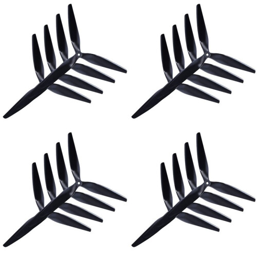 16 Peças Prop 10X5X3 10 Polegadas 3 Lâminas de Hélice de Nylon Reforçado com Carbono Preto para Acessórios de Drone RC FPV