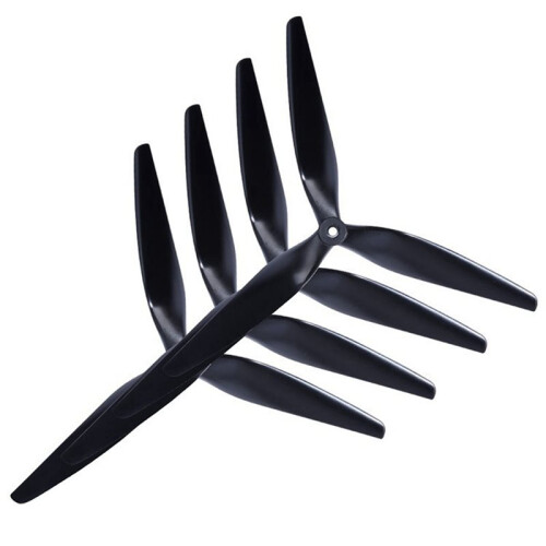 16 Peças Prop 10X5X3 10 Polegadas 3 Lâminas de Hélice de Nylon Reforçado com Carbono Preto para Acessórios de Drone RC FPV 1