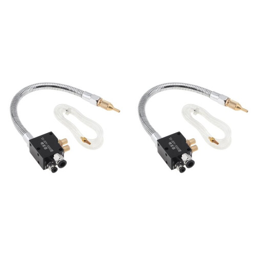 2X Atomizing Coolant Lubrication Spray System 400mm,Sprayer Metal Hose for Cutting/Engraving/Cooling Machine