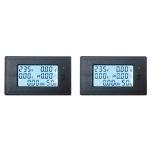 2X 4400W Voltmeter Ammeter AC 20A Power Electricity Meter HD Digital Display Voltage Current Meters