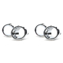 4x Front Fog Light Bumper Lamp Chrome Trim Cover Bezel Grille Foglight Frame for Patrol Y61 2005-2009