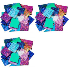 3 Set Fusible Glass Sheets 112G Dichroic Glass Scrap Microwave Kiln Art Pieces Mixed Color for Jewelry Making Supplies