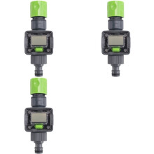 3X Medidor de Vazão de Água Digital IPX6 Mangueira de Jardim Externa Calcular Consumo Taxa de Vazão de Água Conectores de Rosca de 3/4 de Polegada