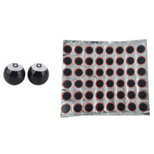 2 x No. 8 Motorcycle Bike Tyre Tire Wheel Stem Air Valve Dust Cap Cover & 48 Pcs Bicycle Bike Repair Puncture Repair Tire Tyre Rubber Patch