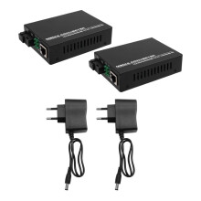 5X Glasvezel Naar RJ45 Ethernet voor Media Converter 3KM Gigabit Ethernet Converter 1000Mbps Glasvezel Transceiver EU-Stekker