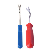 2pcs Car Door Interior Trim Clip Panel Upholstery Fastener Clip Remover Tool 4 Inch - -silver & Red-silver