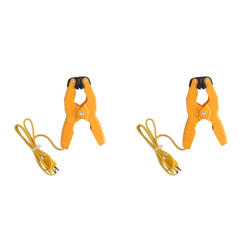 2X Pipe Temperature Clamp Sensor Lead K-Type Thermocouple Probe Diagnostic Thermometer Tool Accessories 1