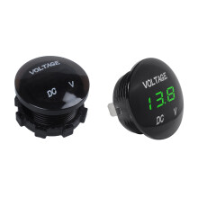 2x Voltage Meter Universal Voltmeter Digital Display Water Resistant LED Green/Red Color for 12V-24V Car Motorcycle