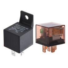 2 Pcs 1NO 1NC SPDT 5 Pins Green Indicator Light Automotive Truck Car Relay 12V 40A & 24V 80A