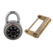 1Pcs Round Fixed Dial Combination Padlock 50Mm & 1Pcs Antique Chinese Style Lock Password Locks for Drawer