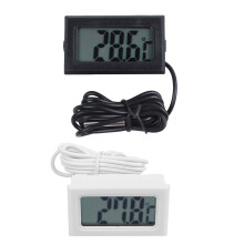 2 Pcs Digital Thermometer LCD Refrigerator Freezer Fridge Digital Thermometer - Black & White