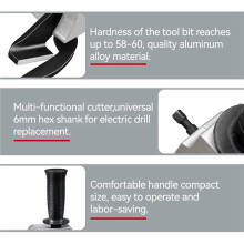 2X Metal Shears Drill Attachment,Sheet Metal Cutter Sheet Metal Tools for Cut Steel, Sheet Metal Cutter Drill Attachment