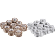 100pcs Curtain Grommet, Inner Diameter 43mm Curtain Eyelet Rings Low Noise Roman - 50pcs coffee & 50pcs silver
