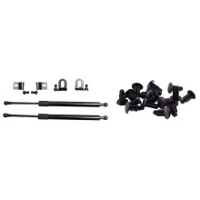 16Pcs Plastic Rivets Clip 4mm x 5mm x 15mm Black & 1set for Prius XW30 2009-2015 Two Sides Auto Front Hood Bonnet