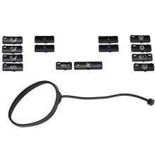 14 Button Key Cap Car Air Conditioner a / C Control Panel Button Key Cover with Car Vehicle Fuel Tank Cap