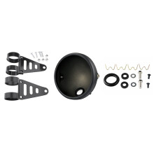2 Set Motorcycle Accessories: 1 Set 41-43mm Headlight Brackets & 1 Pcs Headlight Base 7-Inch LED Headlight Shell Base