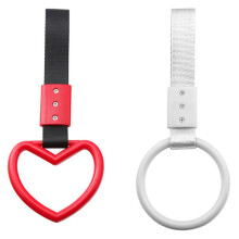 2x / Heart Jdm Tsurikawa for Subway Train Bus Handle Strap Charm Drift Universal